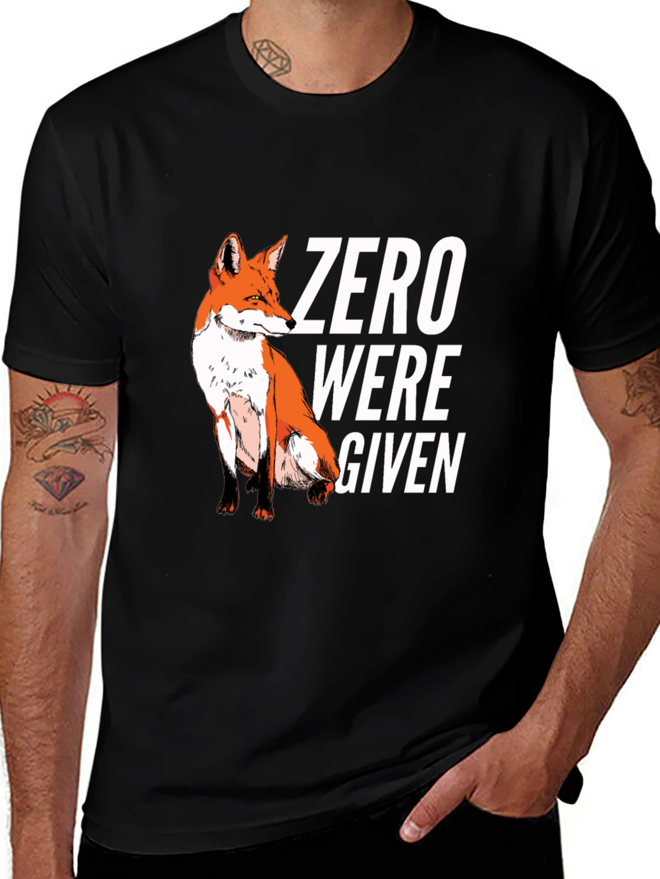 Variant 3 of Zero Were Given Fox Graphic T-Shirt