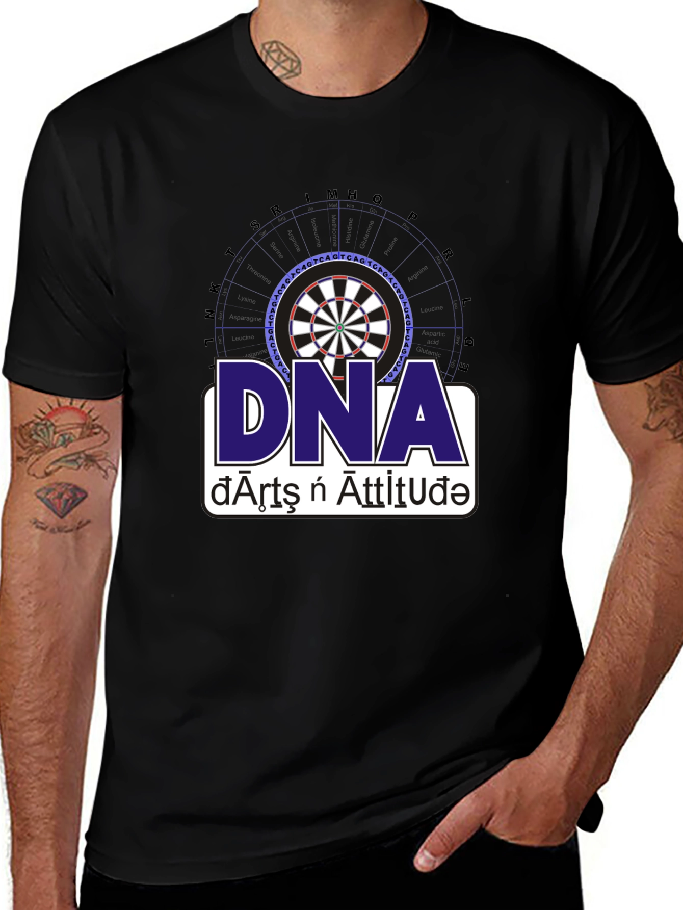 DNA Darts Attitude Black T-Shirt