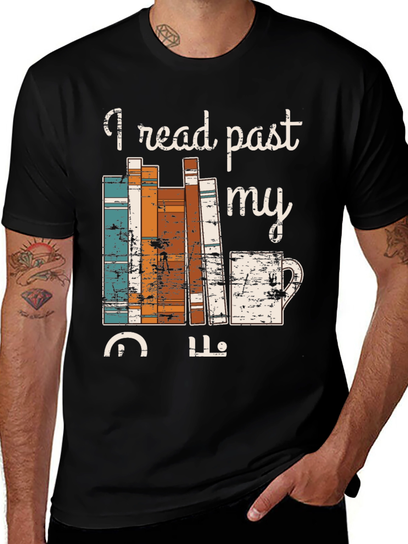 Variant 6 of I Read Past My Coffee T-Shirt