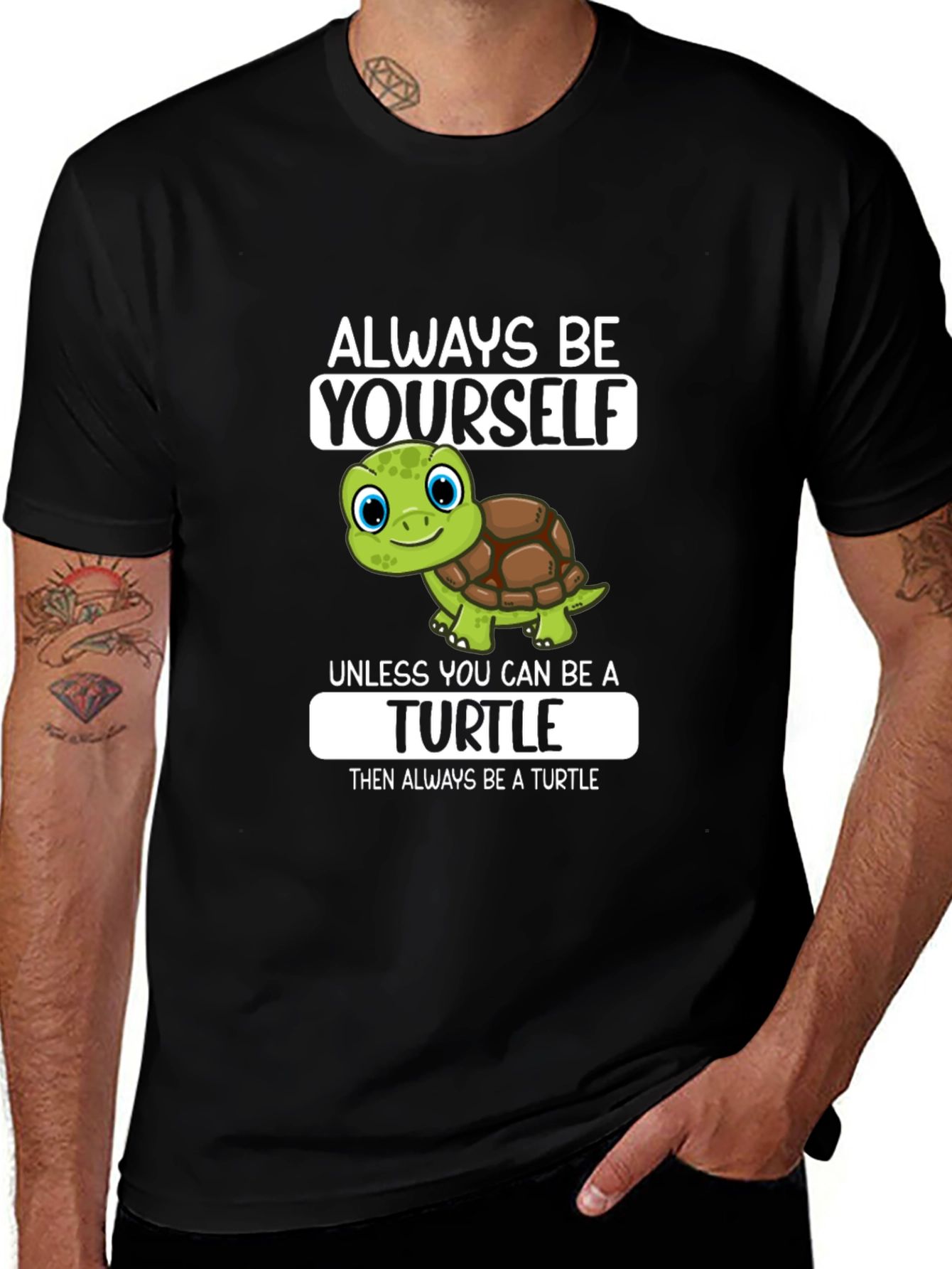 Variant 24 of Always Be Yourself Turtle Graphic T-Shirt