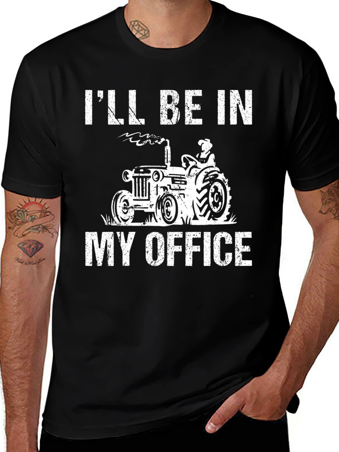 Variant 24 of I'll Be In My Office Tractor T-Shirt - Funny Farm Tee