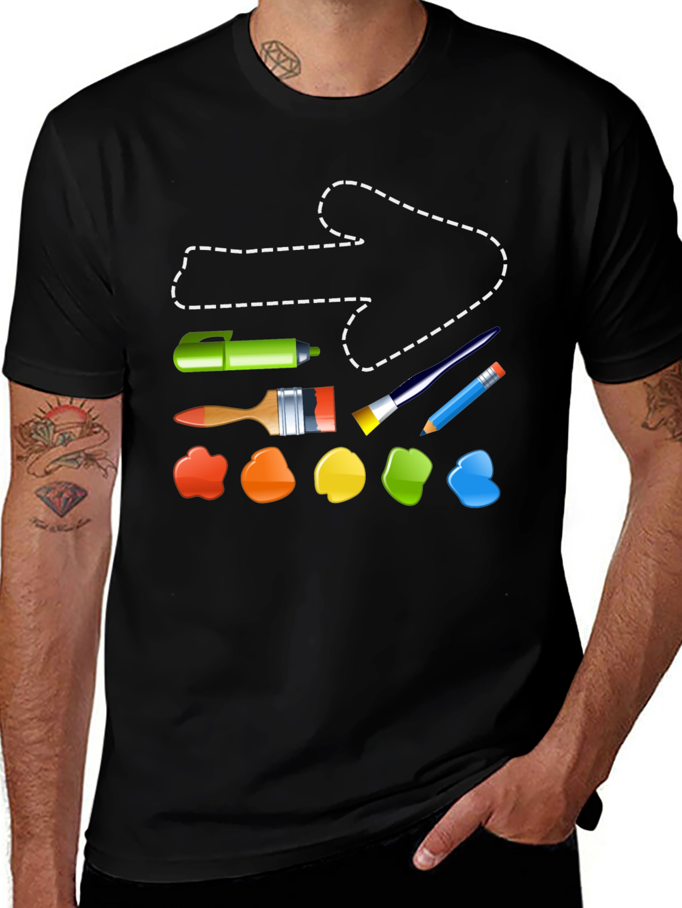 Artist Tool T-Shirt: Painting & Drawing Supplies Design