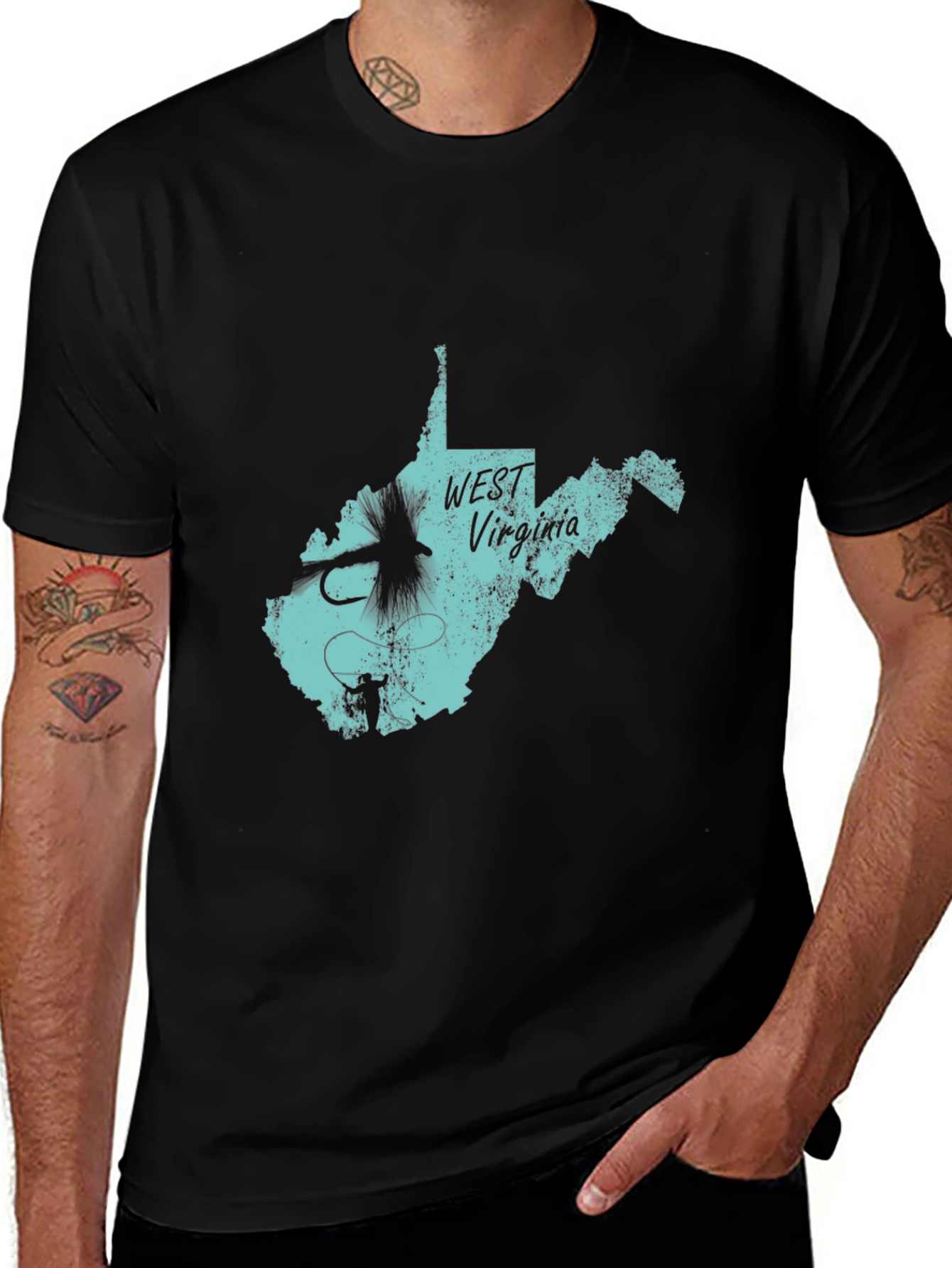 West Virginia Fishing T-Shirt - State Pride Fly Fishing Tee