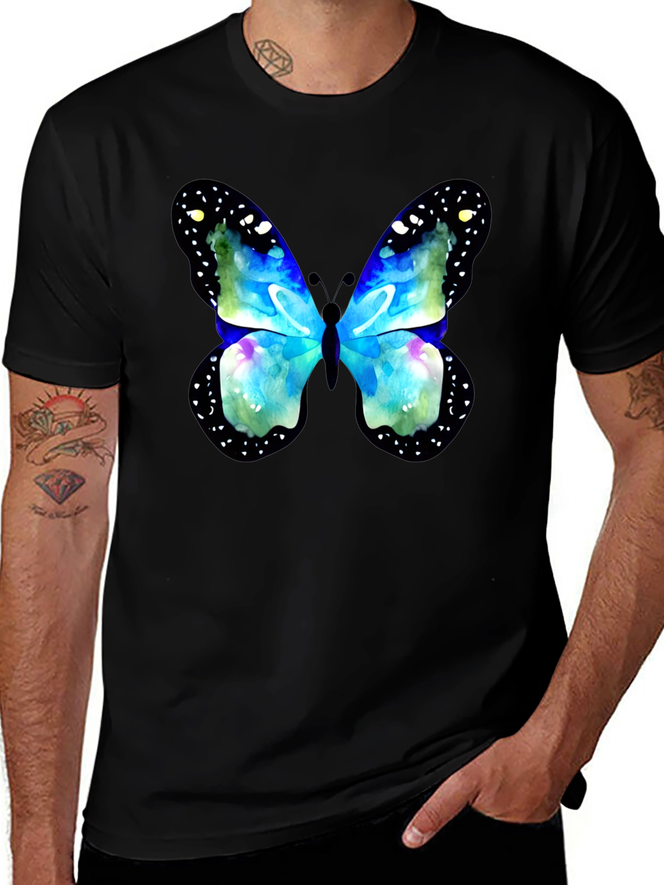Variant 10 of Butterfly Graphic Tee - Modern Art Shirt