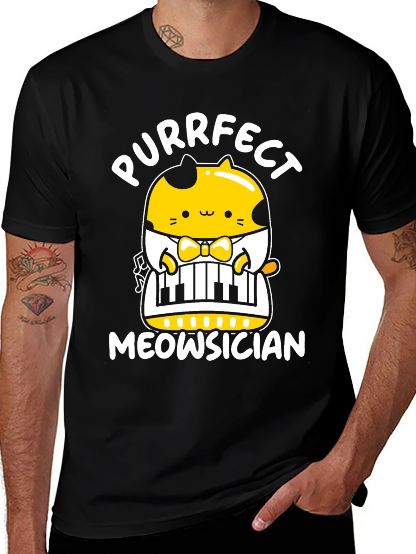 Variant 25 of Purrfect Meowsician T-Shirt