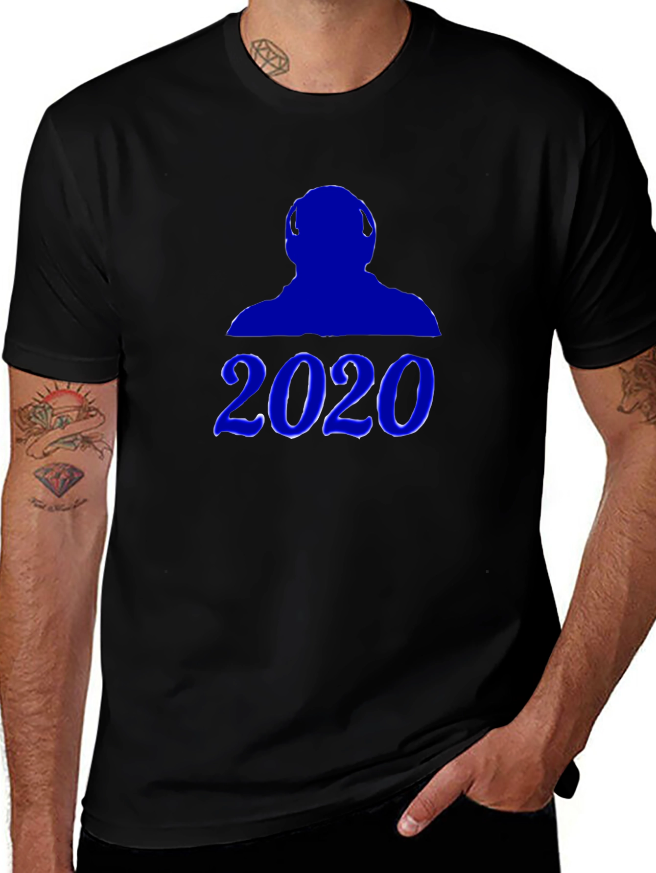 Variant 28 of Black 2020 Silhouette Graphic Tee