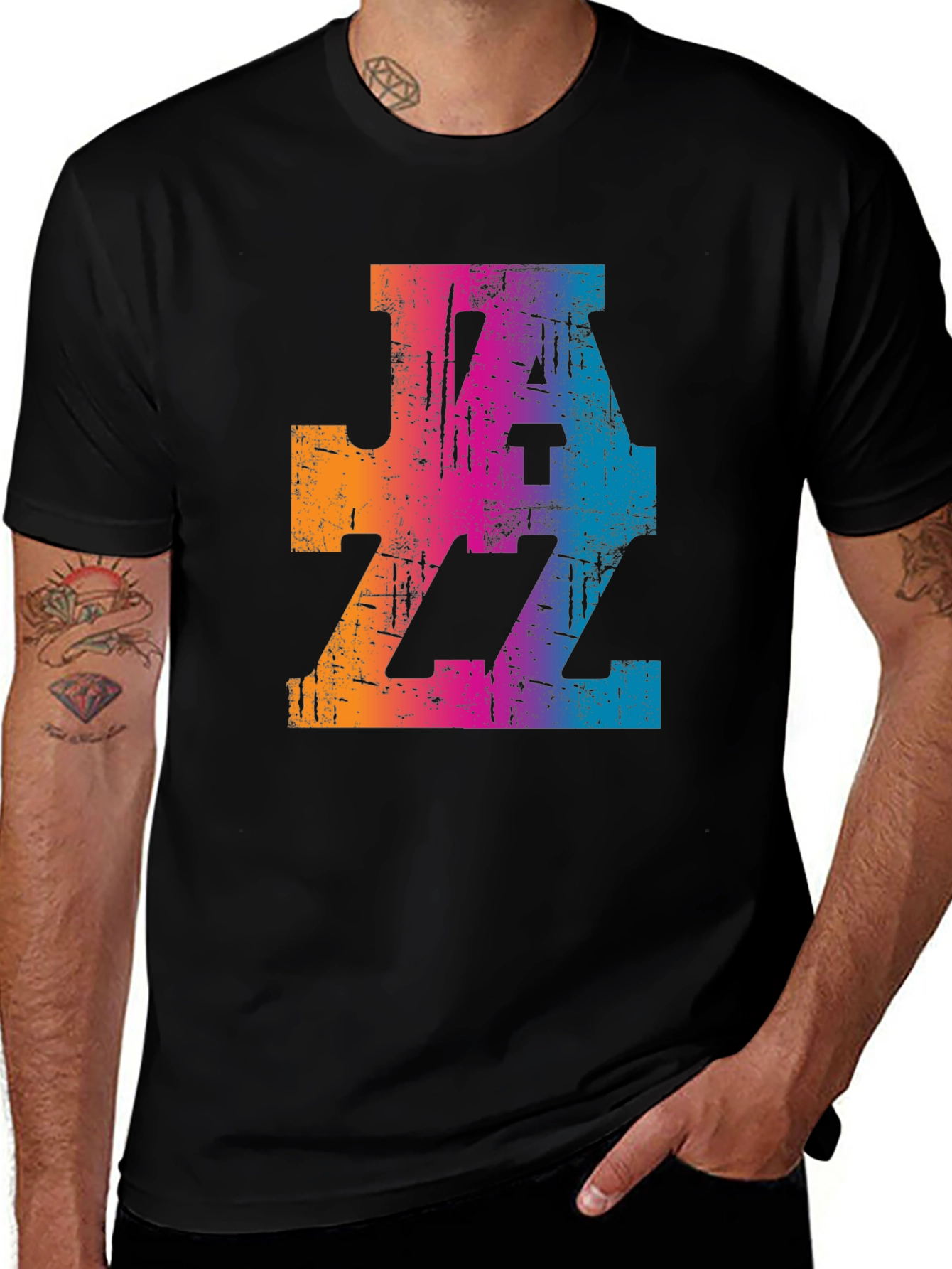 Retro Jazz Music T-Shirt Colorful Design
