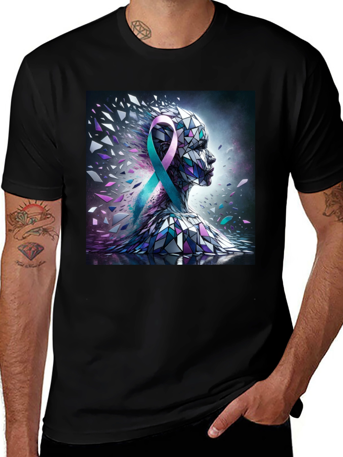Variant 24 of Awareness Ribbon Mosaic Graphic Tee
