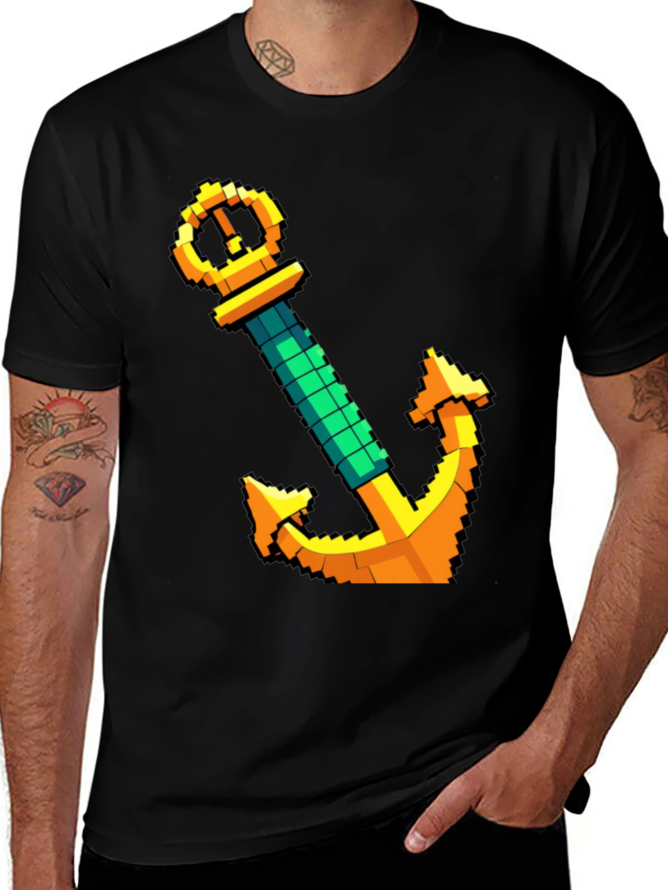 Variant 9 of Pixelated Anchor Graphic T-Shirt