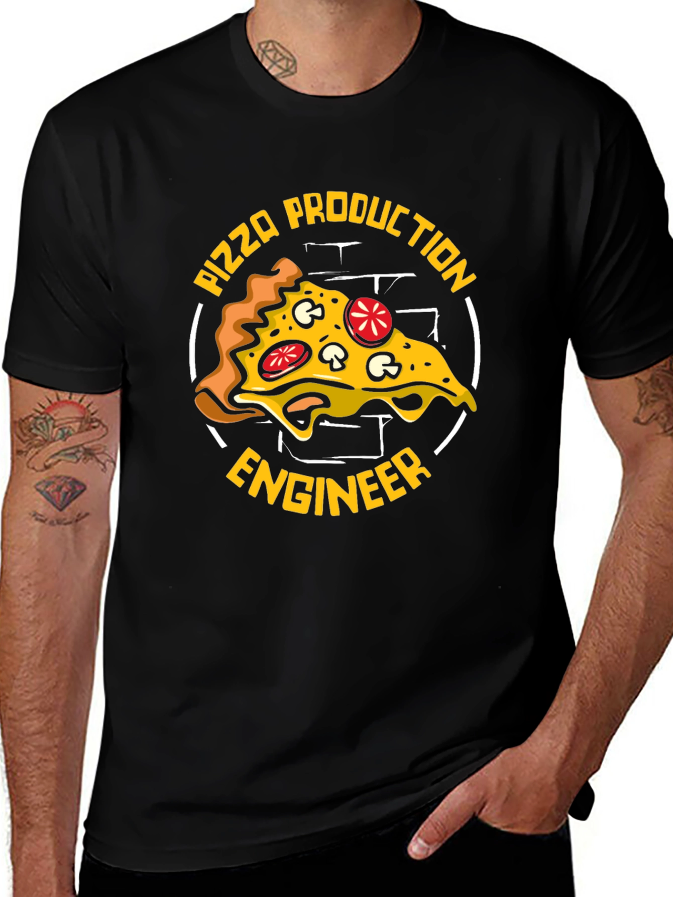 Variant 25 of Pizza Production Engineer Graphic T-Shirt