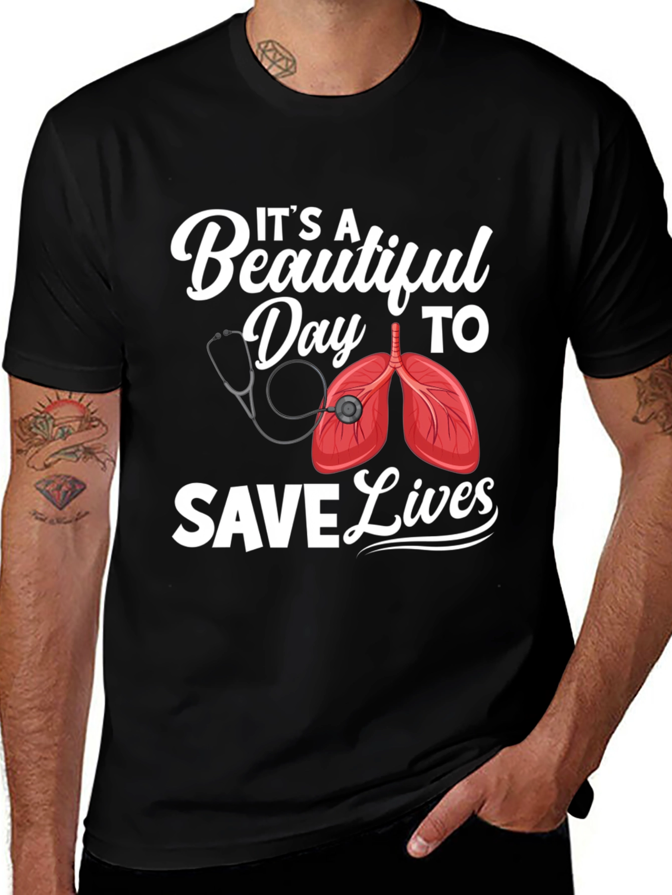 Variant 16 of It's A Beautiful Day To Save Lives T-Shirt