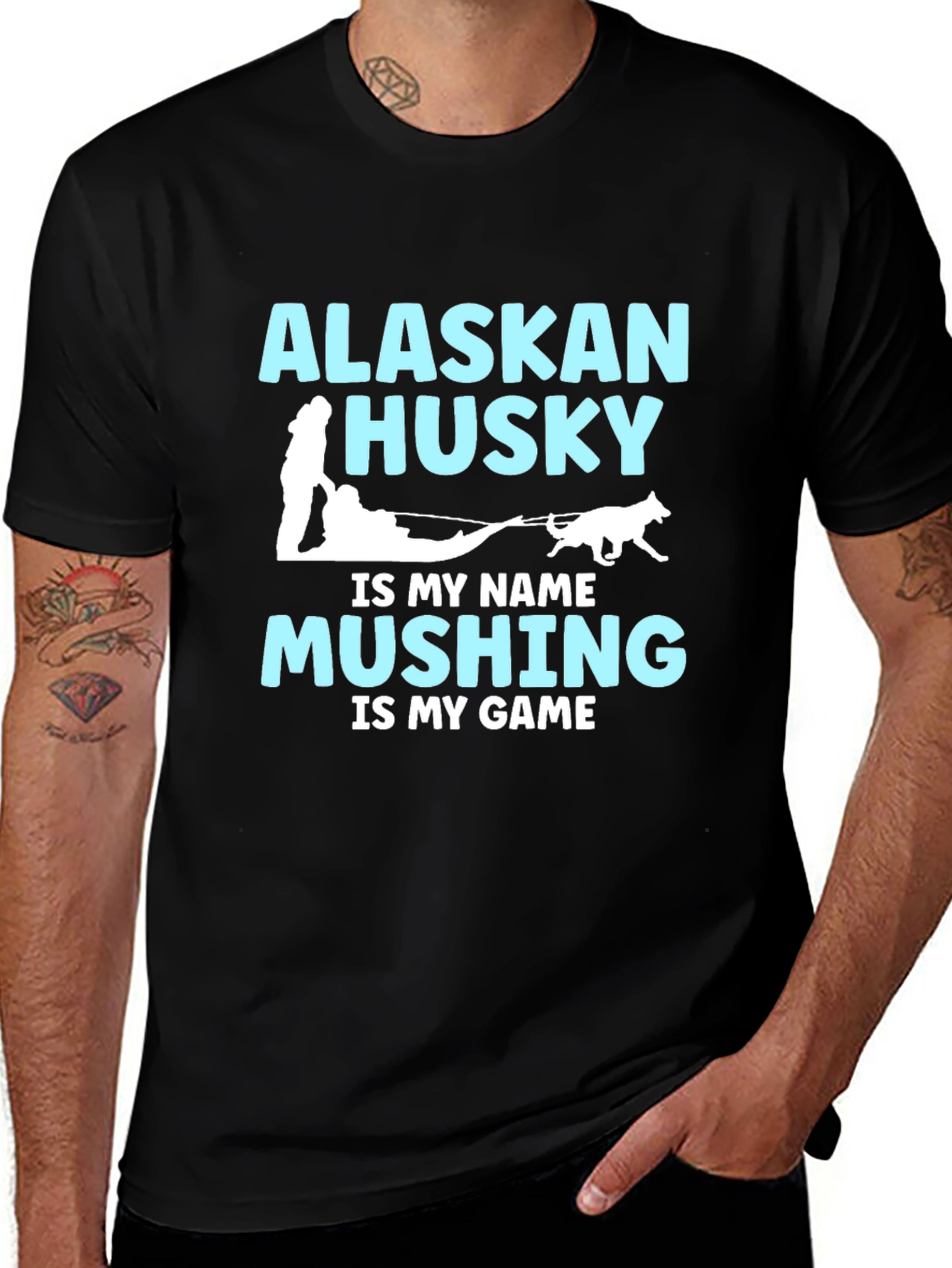 Alaskan Husky Mushing T-Shirt - Dog Sledding Tee