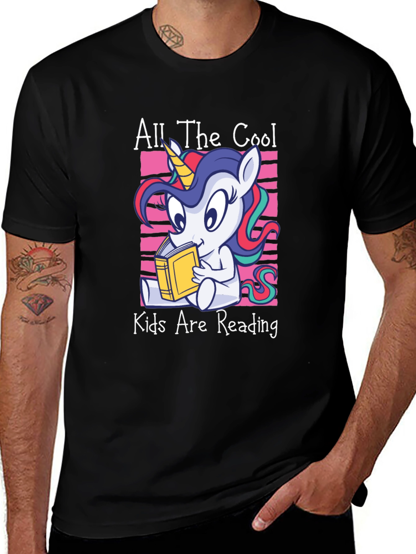 Variant 12 of Cool Kids Reading Unicorn T-Shirt
