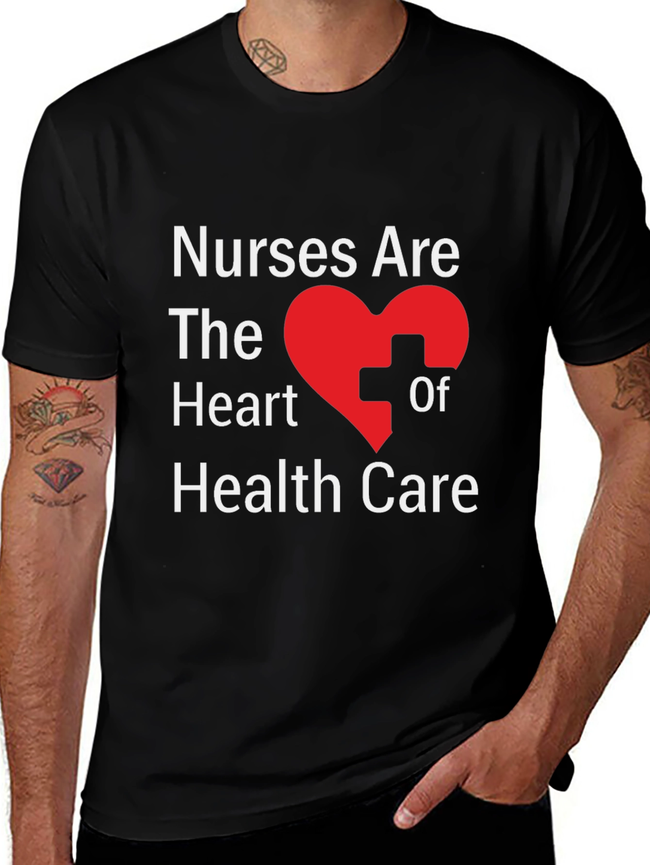 Variant 24 of Nurses Are the Heart of Health Care Graphic T-Shirt