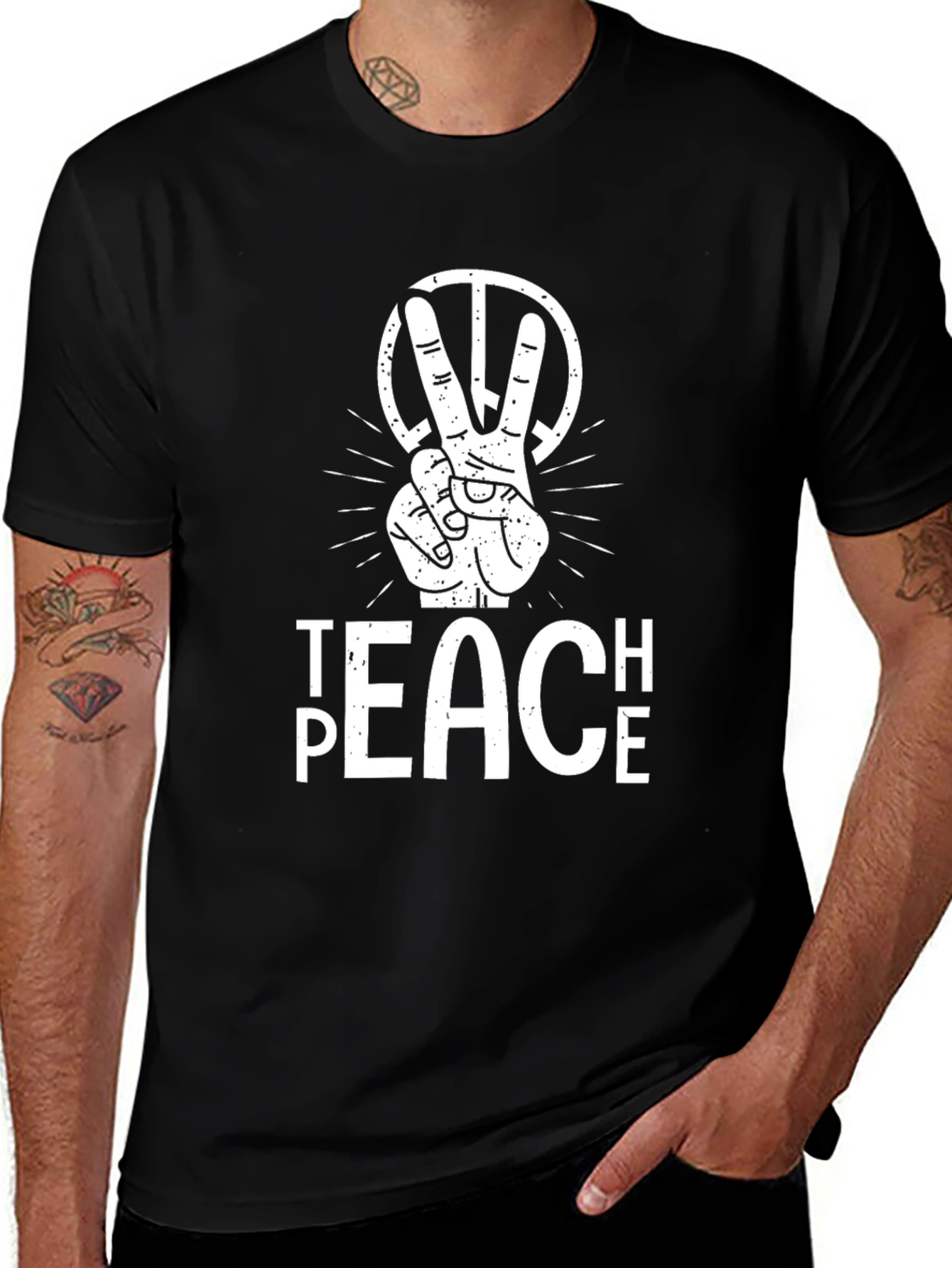 Variant 17 of Teach Peace Graphic T-Shirt