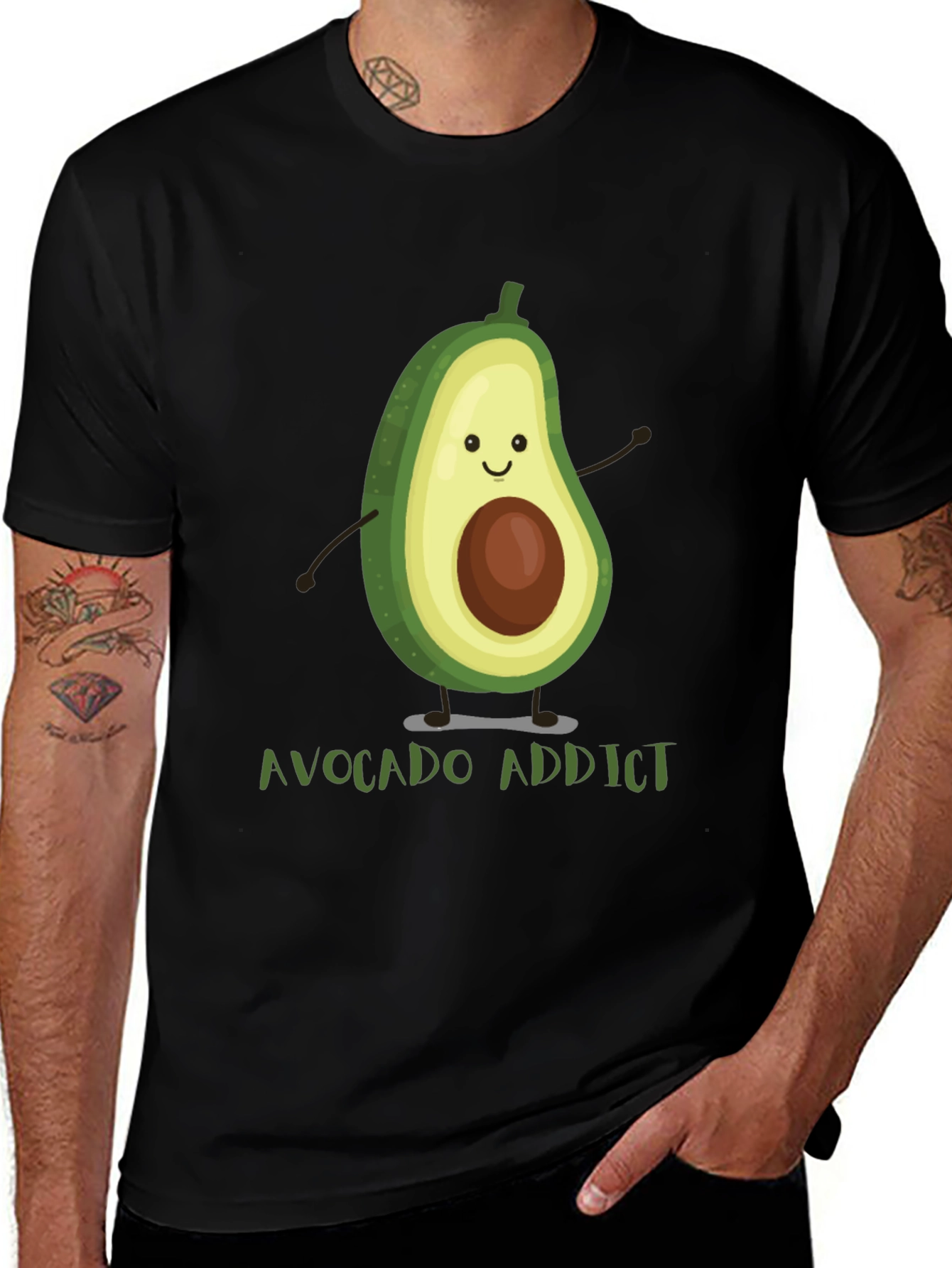 Variant 15 of Avocado Addict Graphic Tee - Funny Foodie T-Shirt