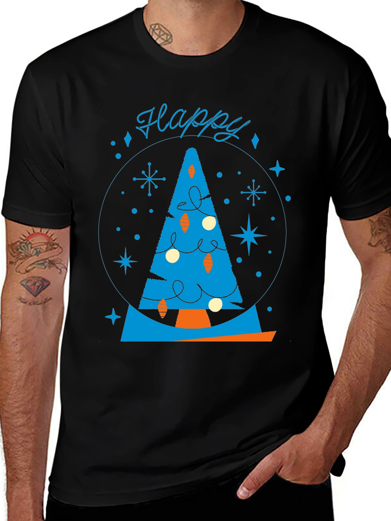 Variant 20 of Festive Retro Christmas Tree Graphic Tee