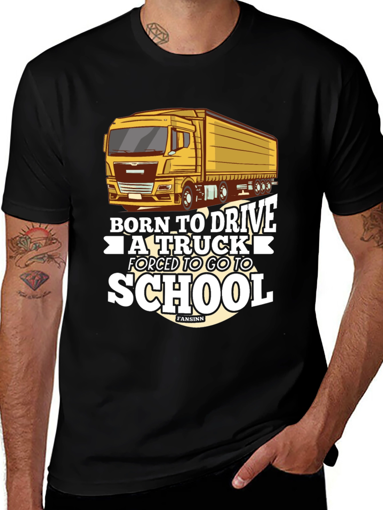 Variant 27 of Born To Drive A Truck T-Shirt