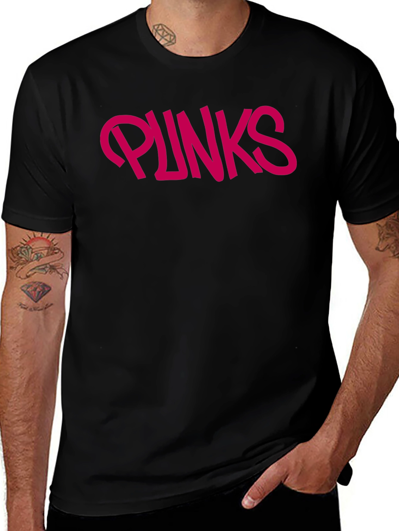 Variant 26 of PUNKS Graphic Tee - Classic Black T-Shirt