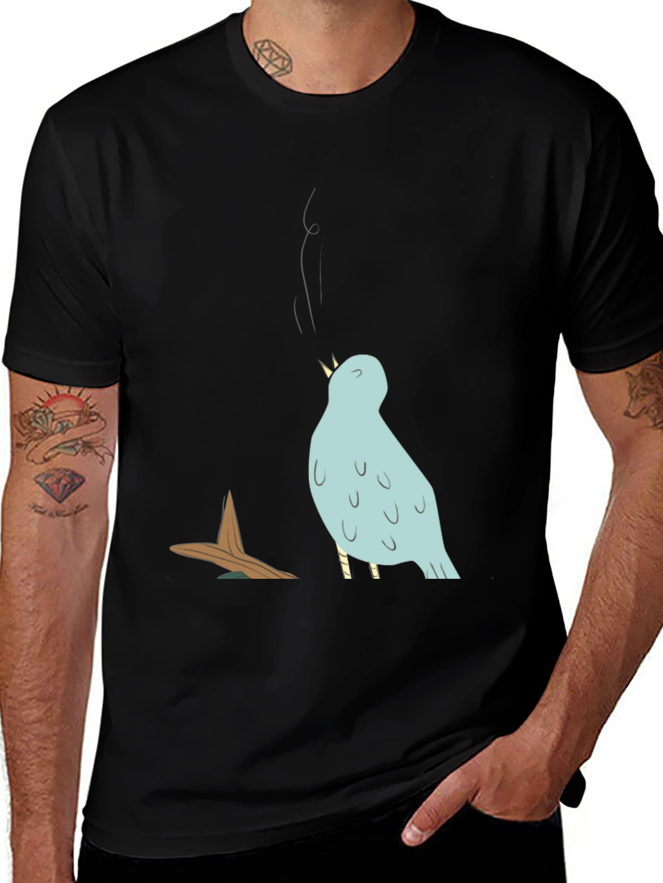 Variant 7 of Bird Graphic T-Shirt - Casual Cotton Tee