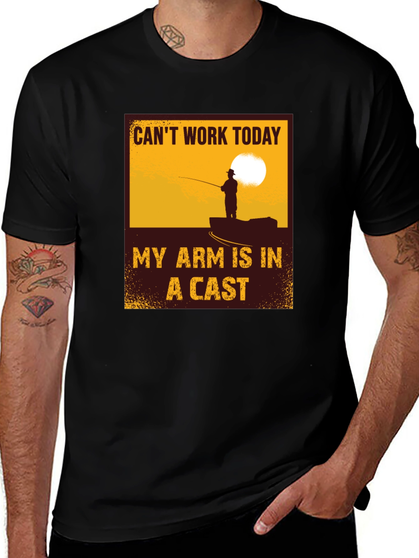 Variant 18 of Funny Fishing T-Shirt: Can't Work Today Tee