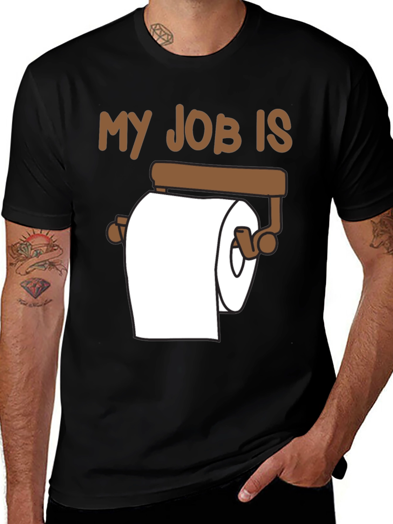 Variant 12 of My Job Is Toilet Paper Funny T-Shirt
