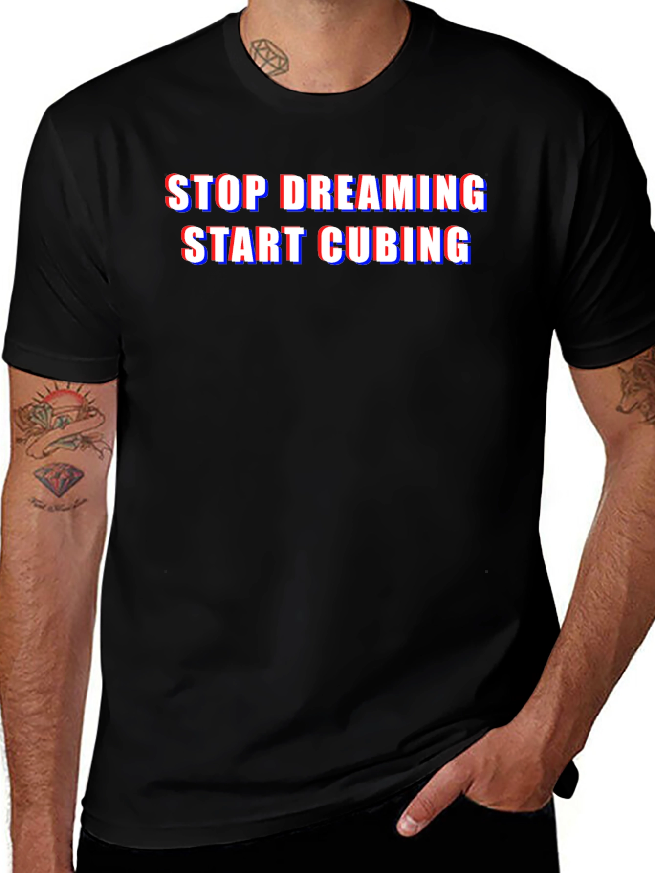 Variant 25 of Stop Dreaming Start Cubing Graphic T-Shirt