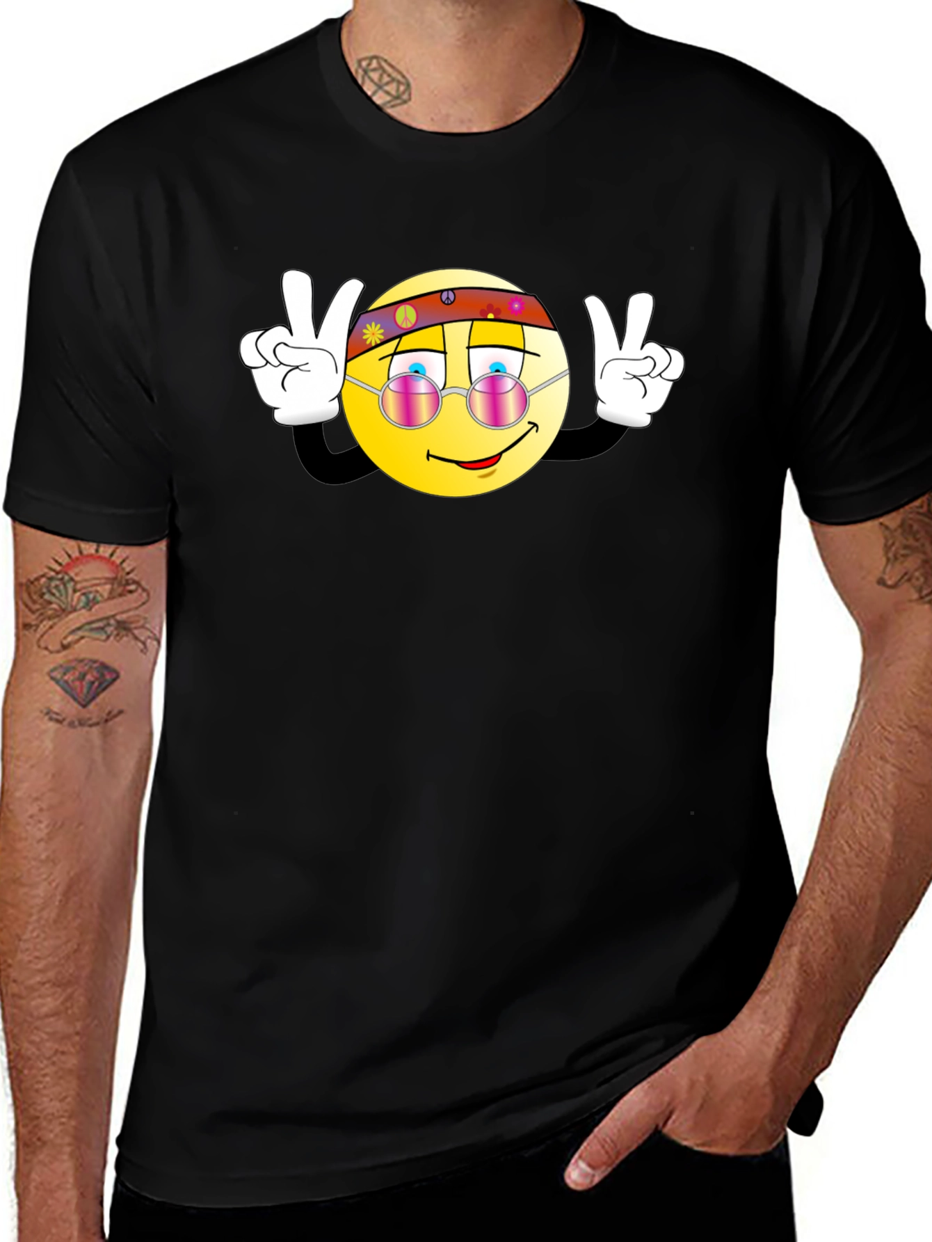 Variant 27 of Peace Out Hippie Smiley Face T-Shirt