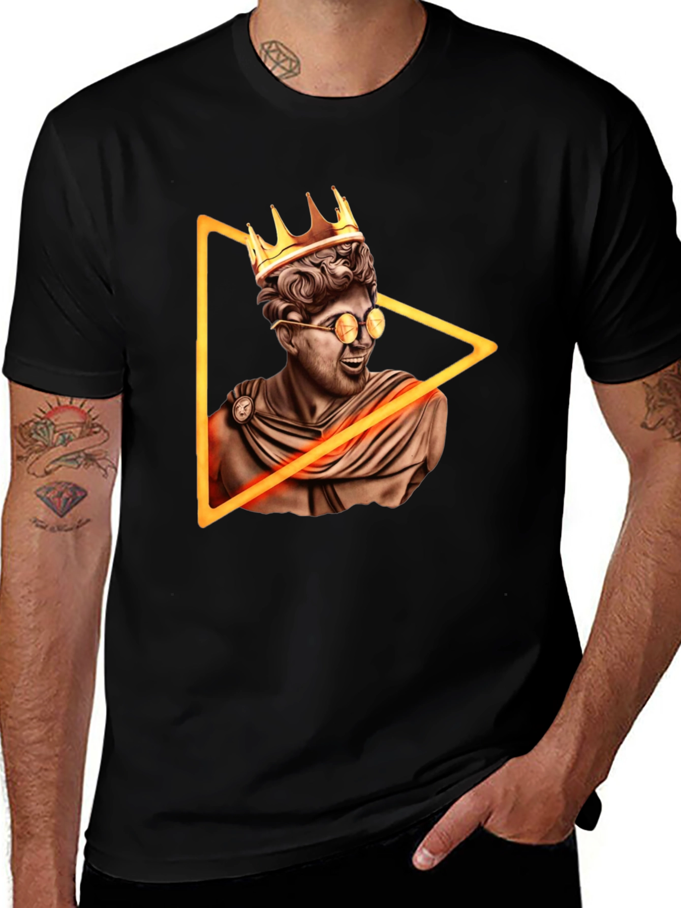 Variant 20 of King Bust Graphic Tee - Black Trendy T-Shirt