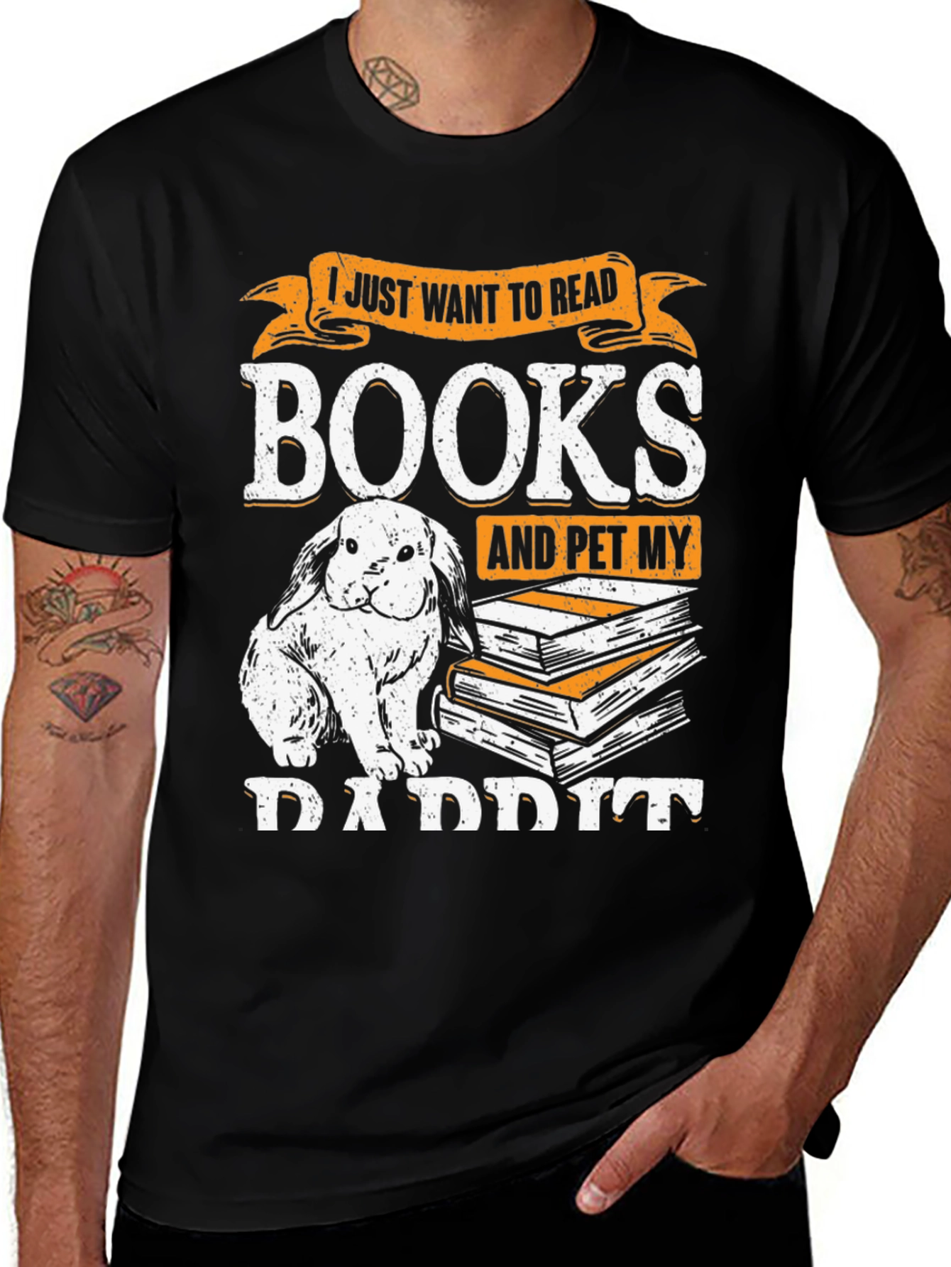 Variant 25 of Read Books & Pet Rabbit T-Shirt