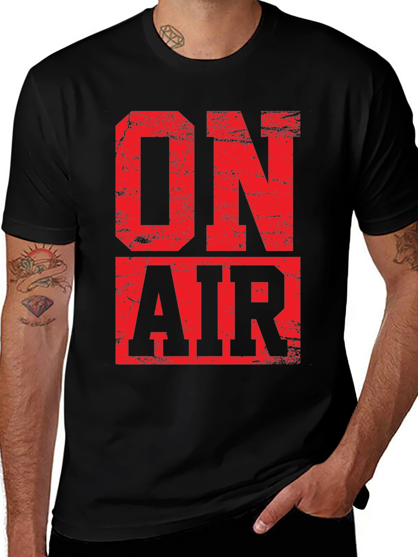 Variant 24 of On Air T-Shirt - Bold Red Graphic Tee
