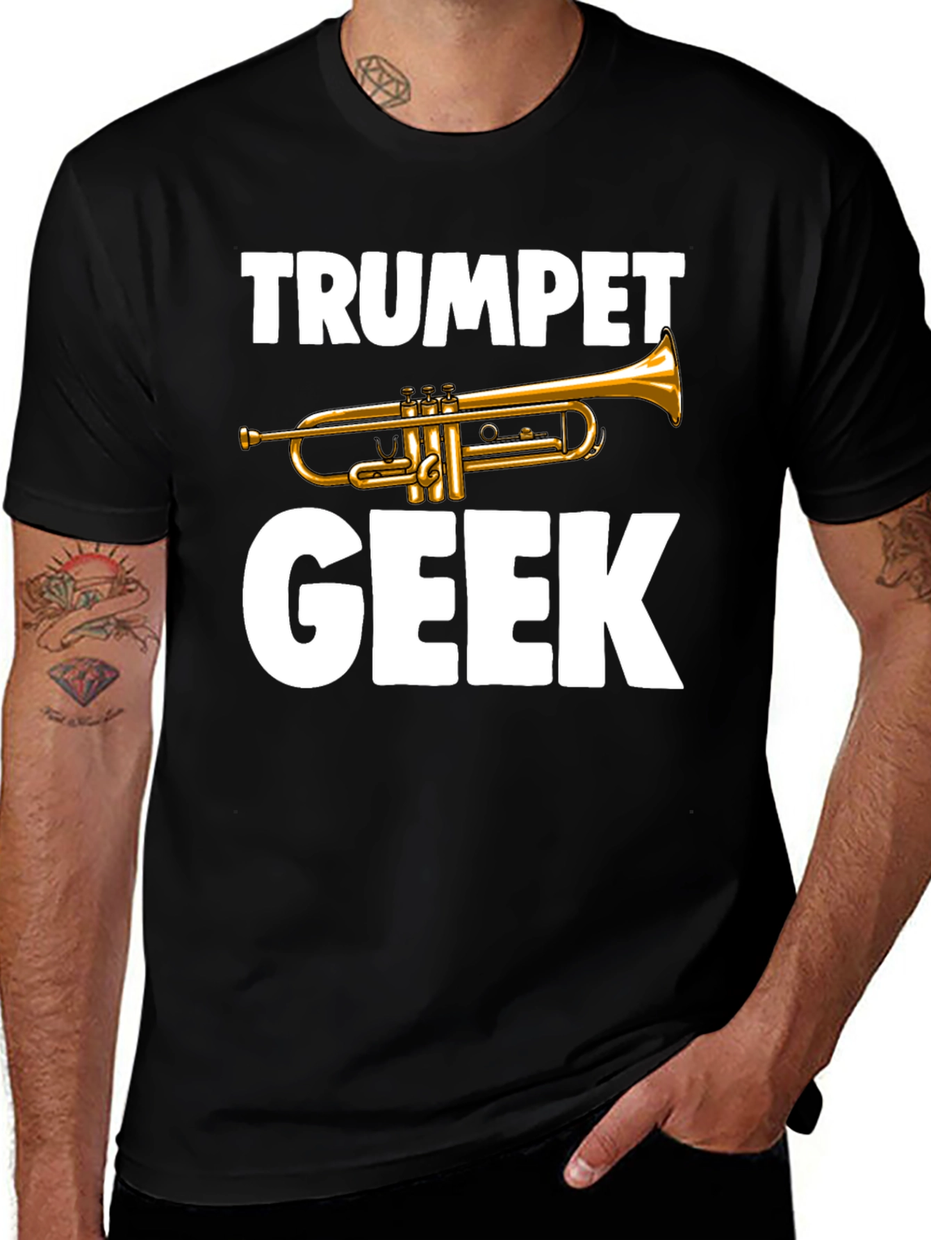 Variant 21 of Trumpet Geek T-Shirt - Musician Novelty Tee