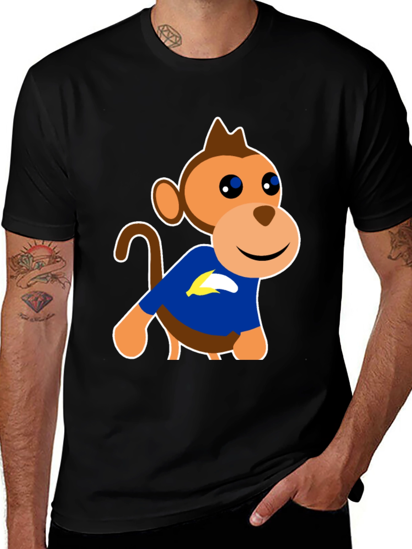 Variant 14 of Monkey Graphic Tee - Fun Cartoon Design