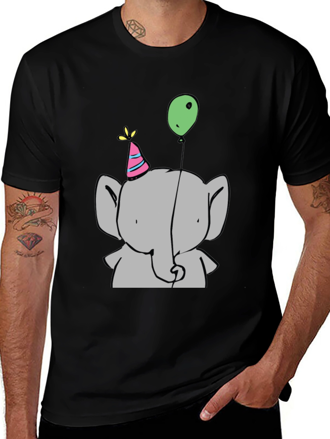 Variant 8 of Cute Elephant Birthday T-Shirt - Fun Graphic Tee