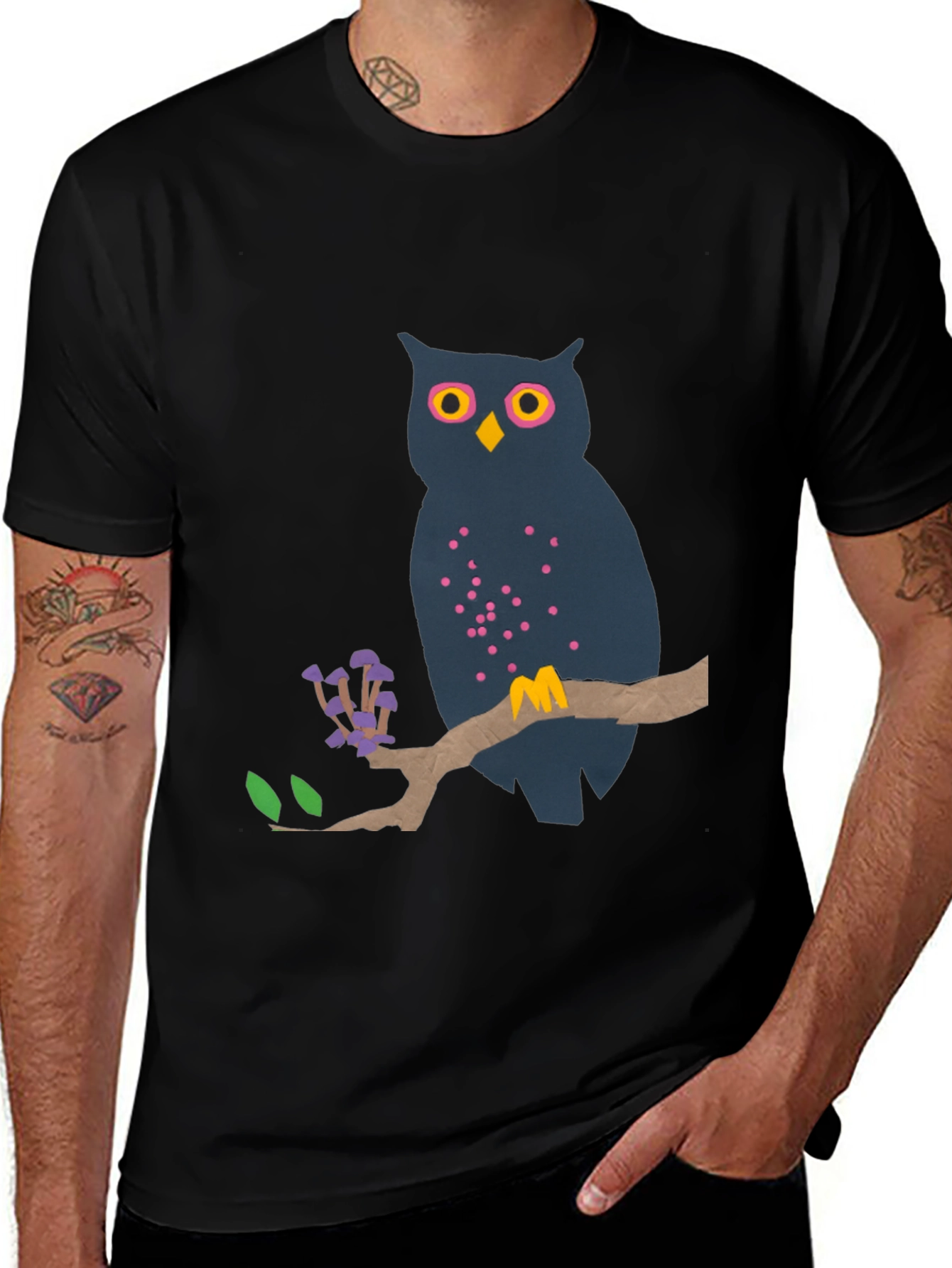 Variant 21 of Owl T-Shirt: Whimsical Night Bird Tee
