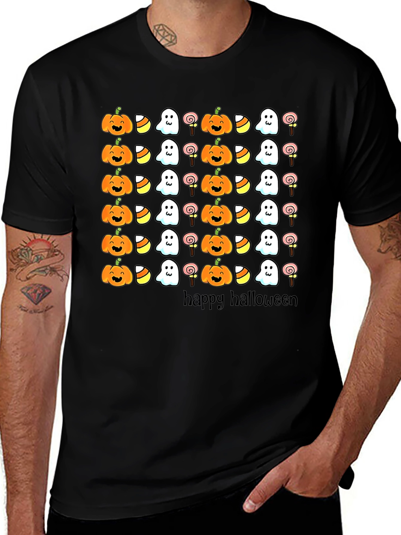Variant 28 of Happy Halloween Pattern Tee