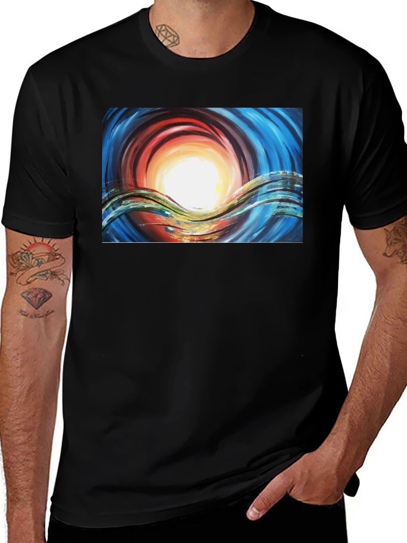Variant 16 of Abstract Art Graphic Tee - Bold Expression T-Shirt
