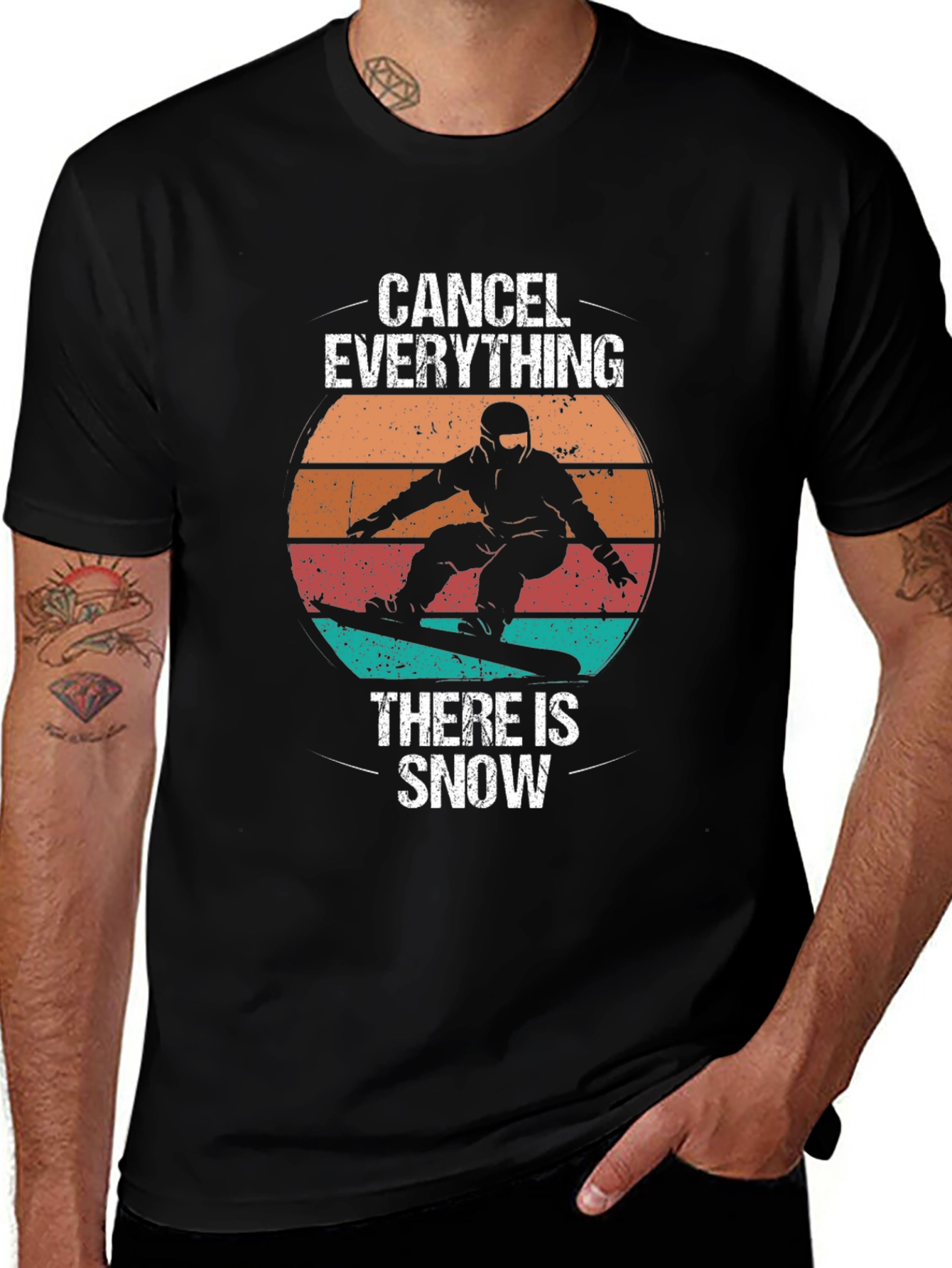 Variant 7 of Cancel Everything Snowboard T-Shirt
