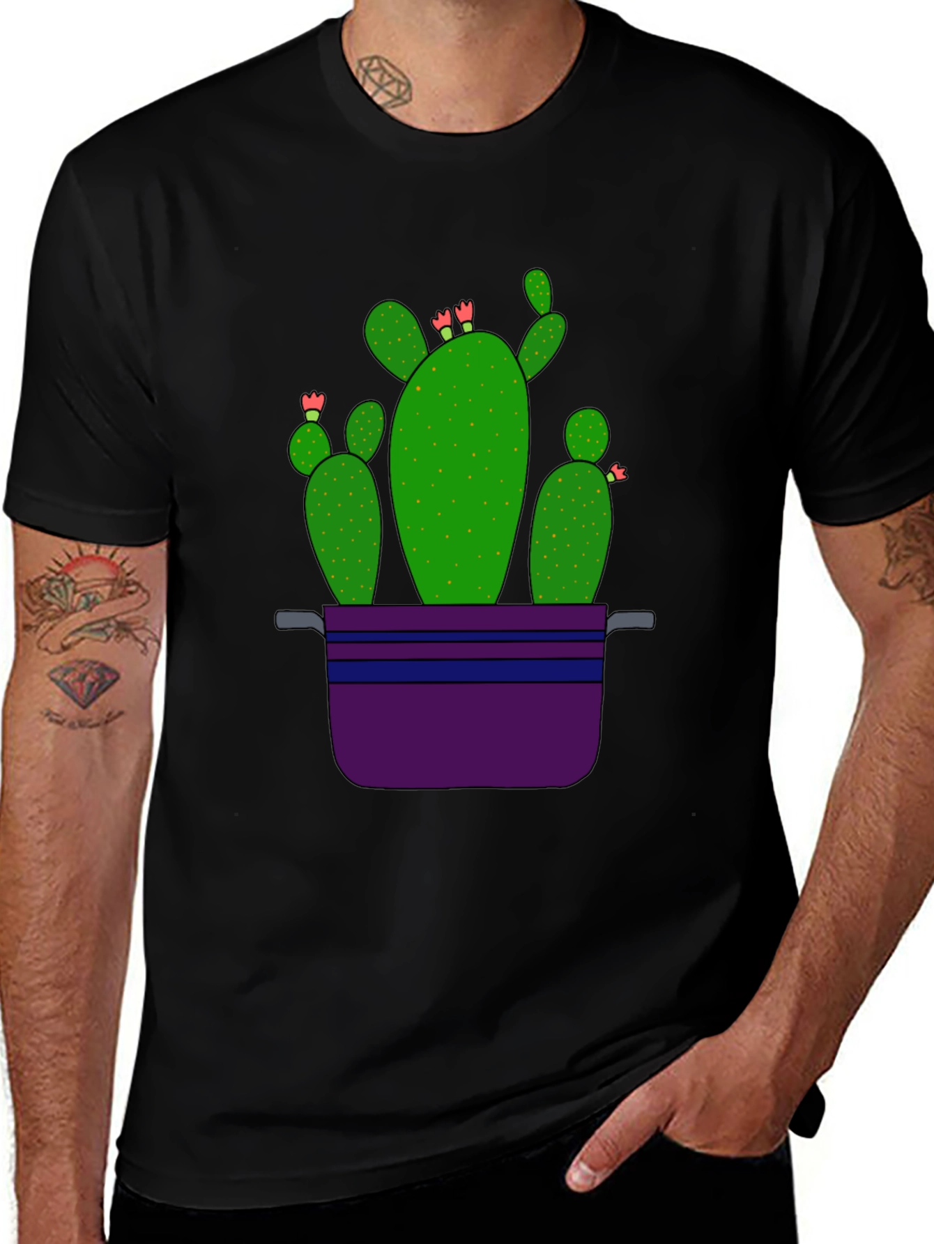 Cactus in a Pot T-Shirt - Quirky Graphic Tee