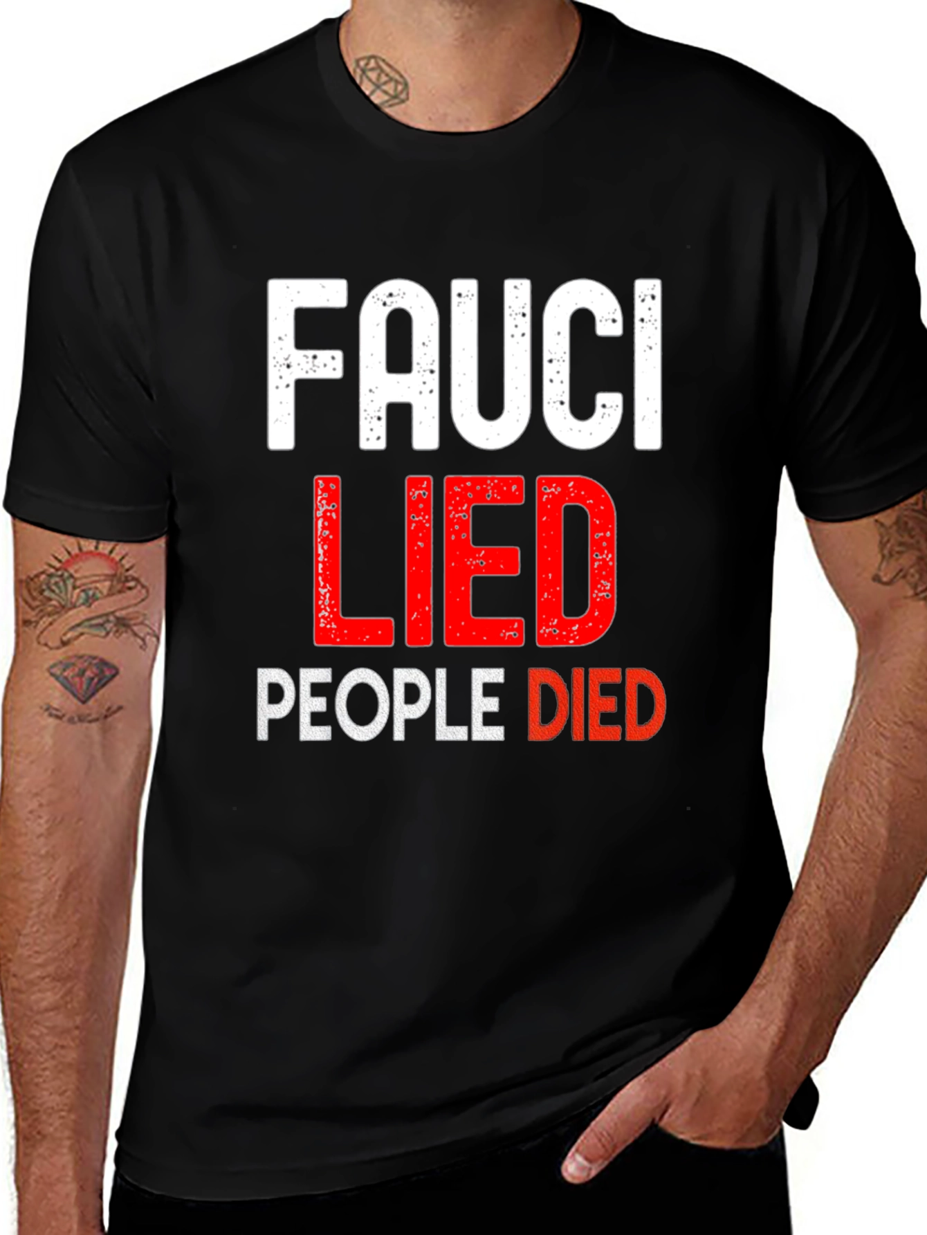 Variant 9 of Fauci Lied People Died Graphic Tee