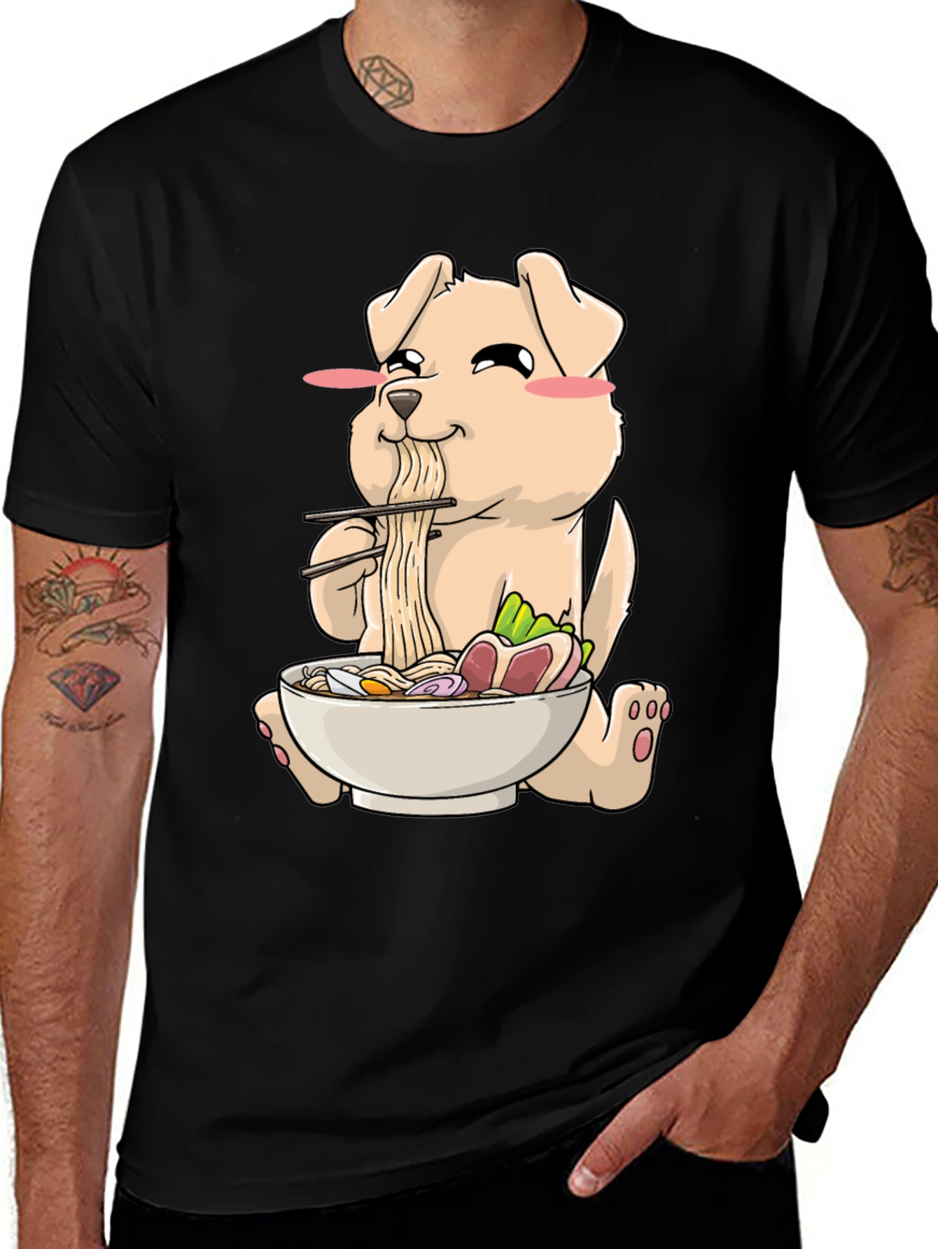 Variant 21 of Ramen Dog T-Shirt - Cute Graphic Tee