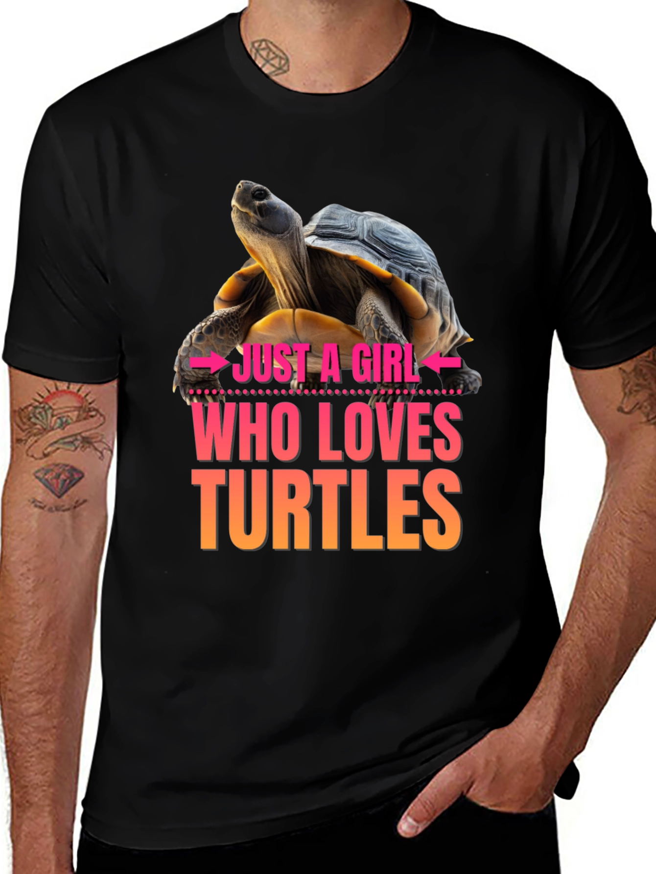 Variant 4 of Just A Girl Who Loves Turtles Graphic T-Shirt