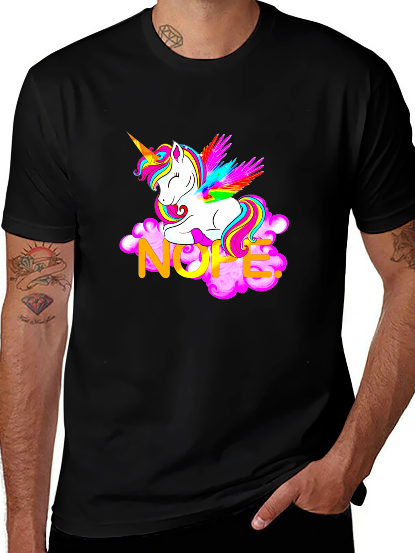 Variant 13 of Unicorn Nope Graphic T-Shirt - Casual Cotton Tee
