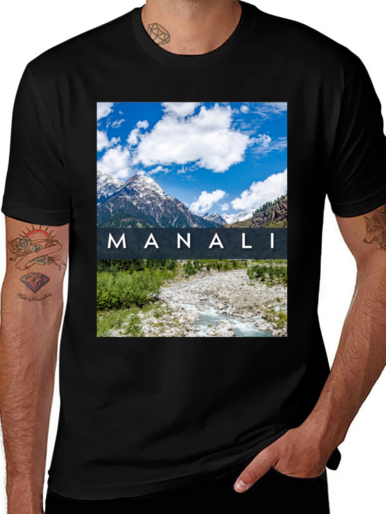 Variant 17 of Manali Mountain Scene Graphic T-Shirt