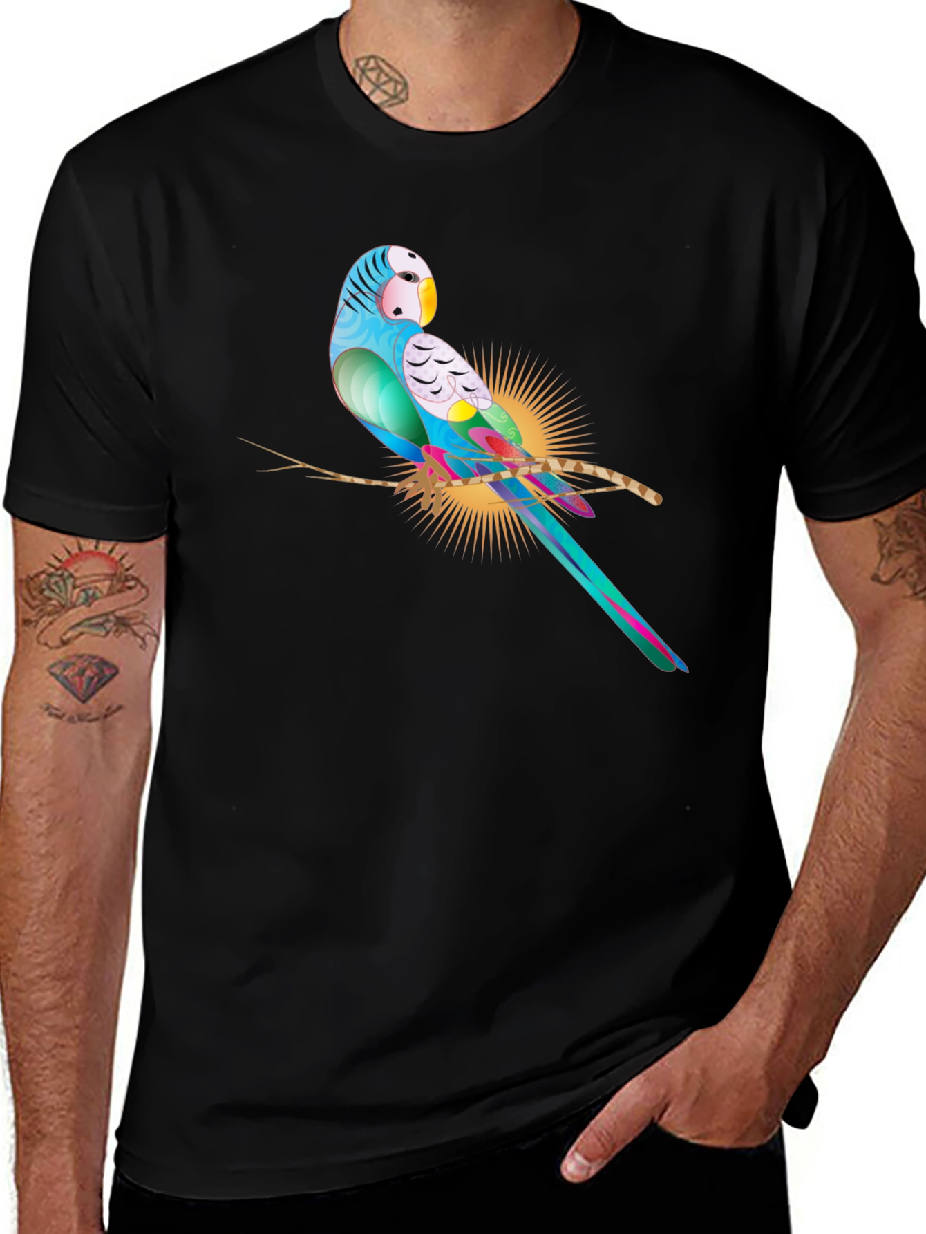 Variant 25 of Parrot Graphic T-Shirt - Stylish Bird Lover Tee