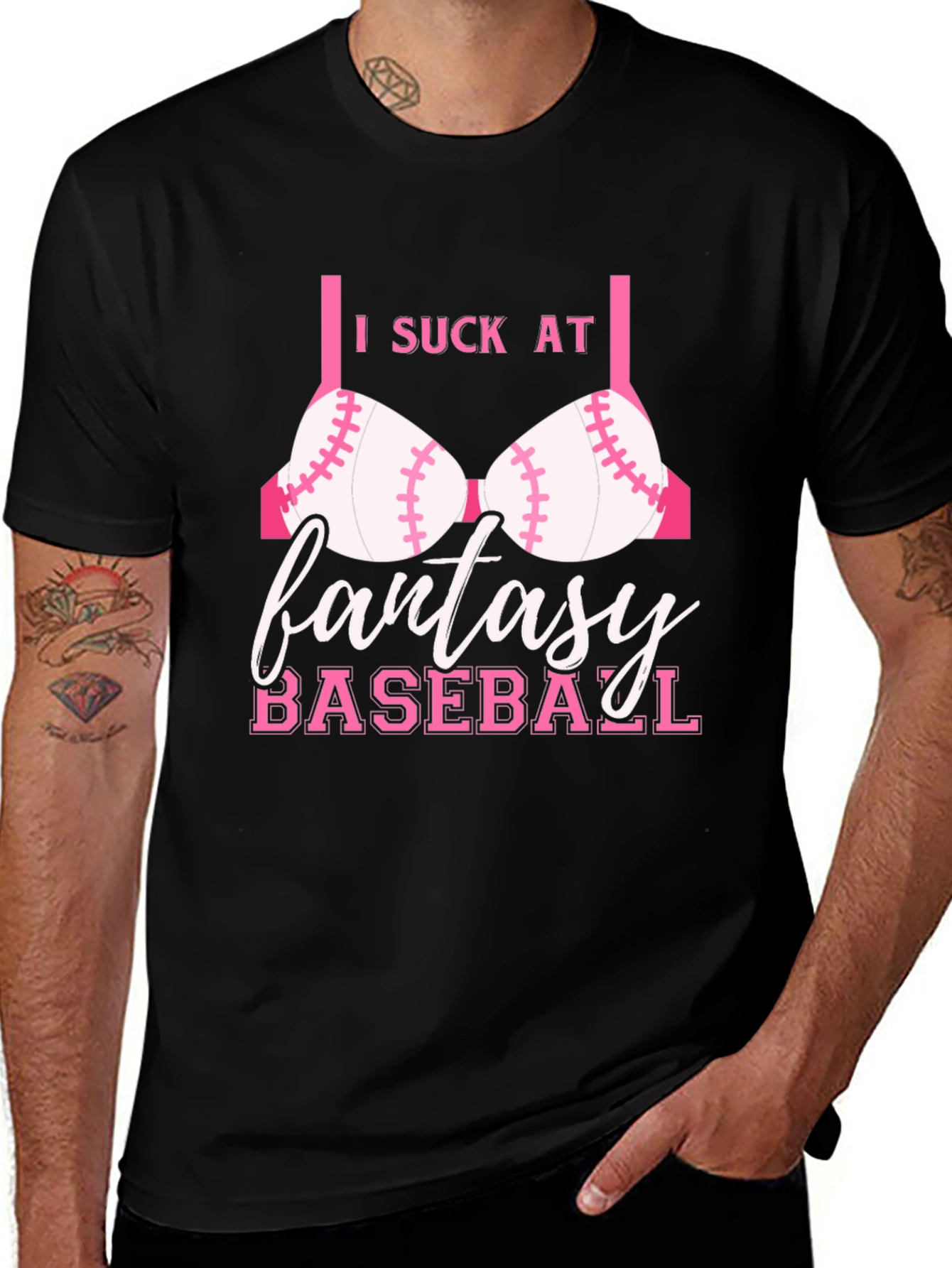 Variant 28 of I Suck at Fantasy Baseball Funny T-Shirt