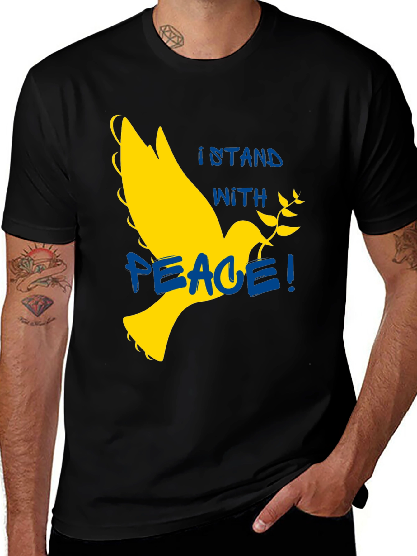 Black Stand With Peace T-Shirt main image
