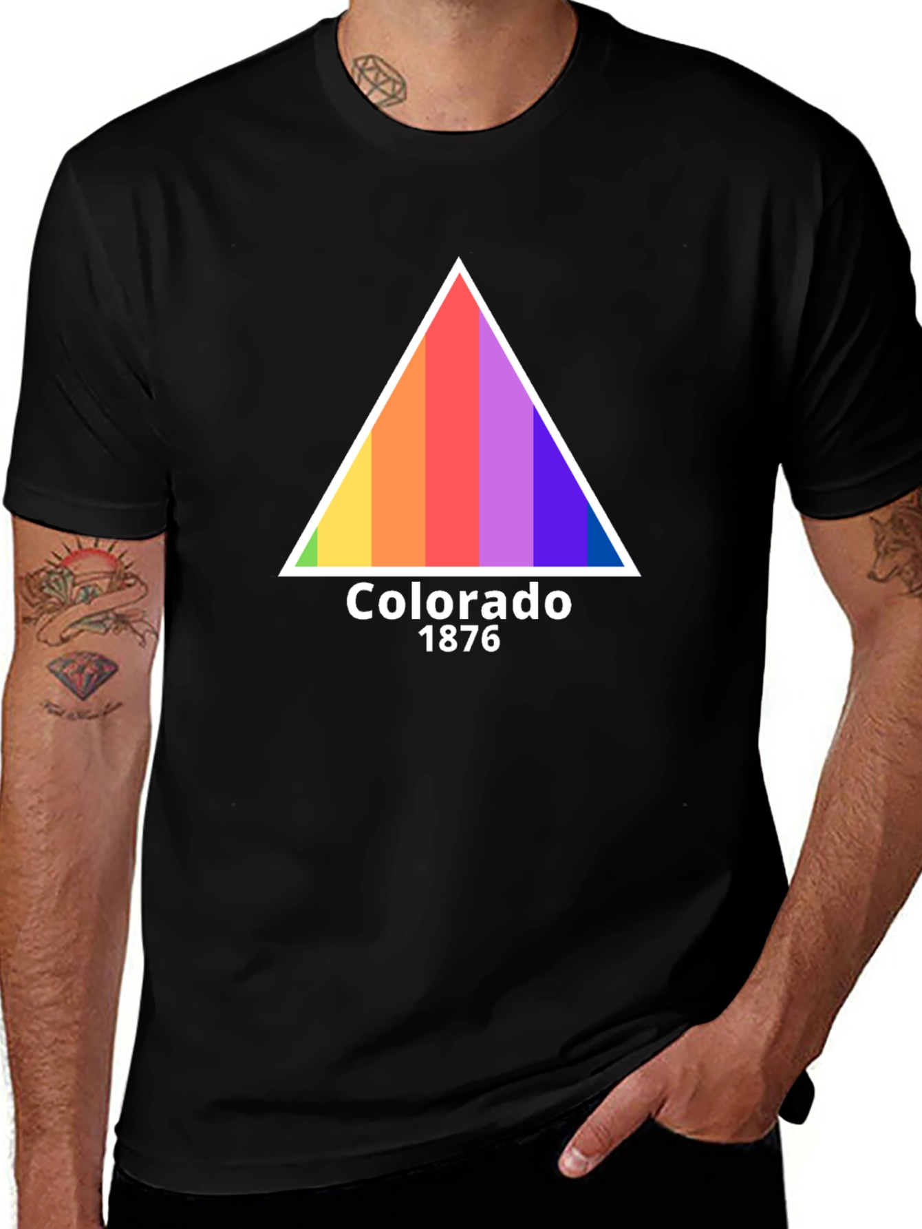 Colorado 1876 Rainbow Triangle T-Shirt