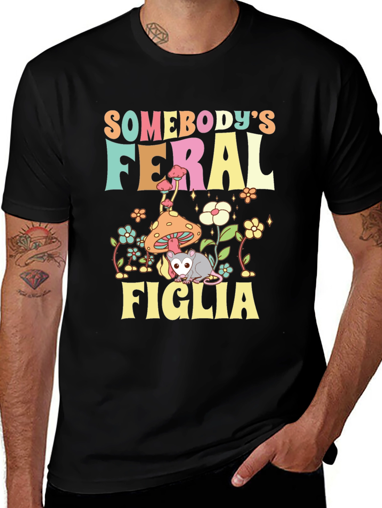 Variant 14 of Somebody's Feral Figlia Black Graphic Tee