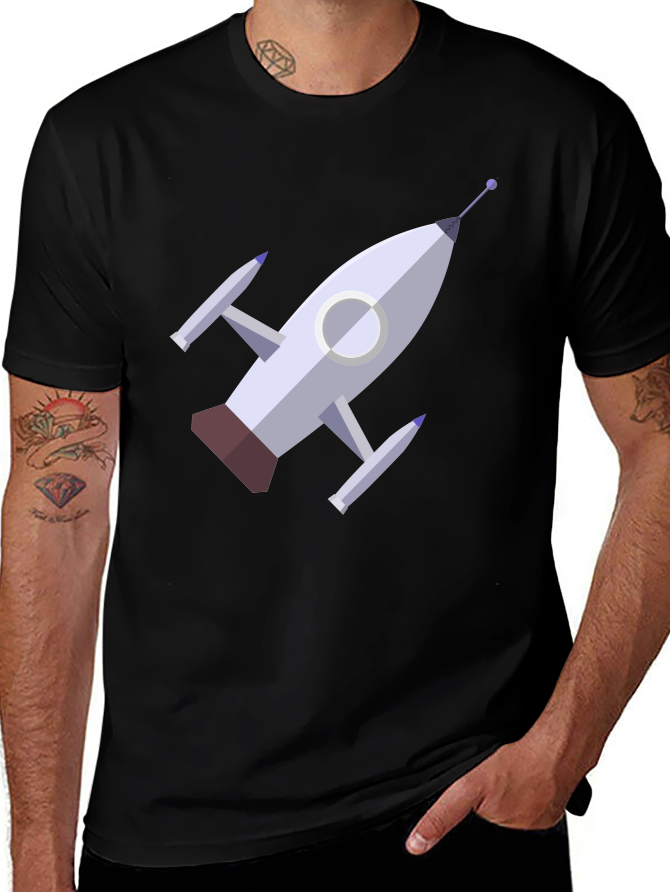 Variant 8 of Rocketship Graphic Tee - Blast Off in Style!